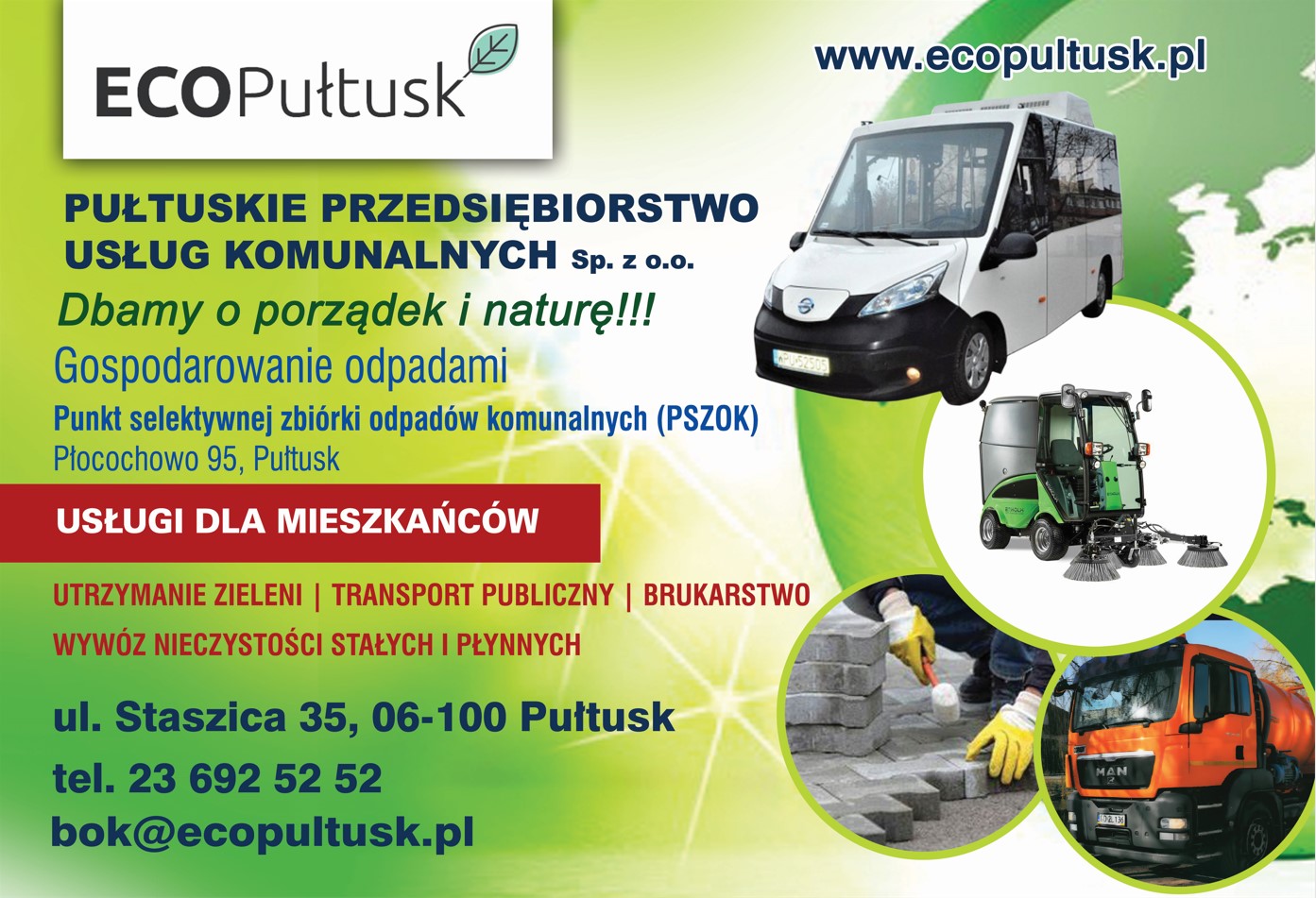 Pułtuskie Przedsiębiorstwo Usług Komunalnych Sp. z o.o. - zieleń miejska PUŁTUSK zieleń miejska PUŁTUSK